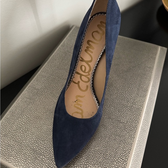 Sam Edelman Hazel Blue Suede Shoe Size 8 - Picture 2 of 4